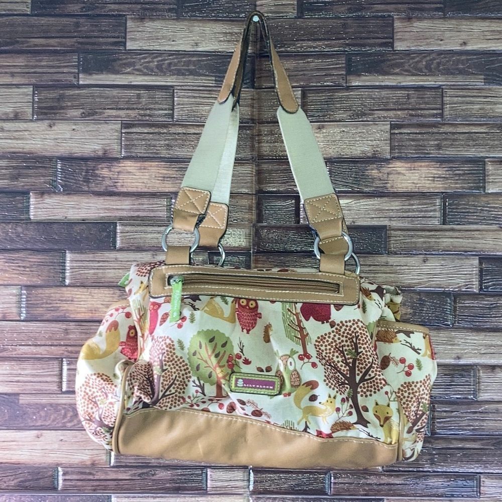 Womens Lily Bloom Woodland Creatures Shoulder Tote Bag